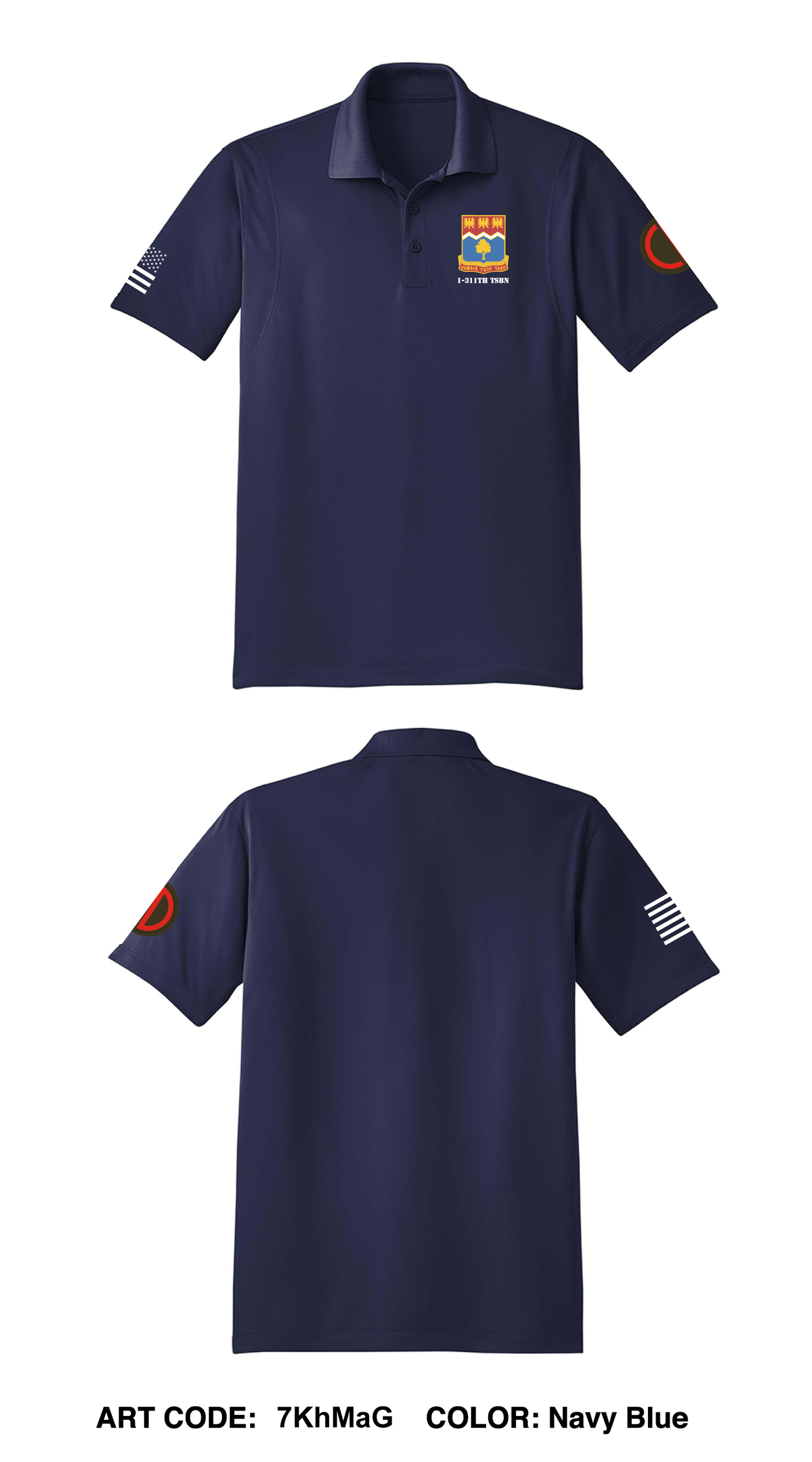 1-311th TSBN Core Men's SS Performance Polo - 7KhMaG