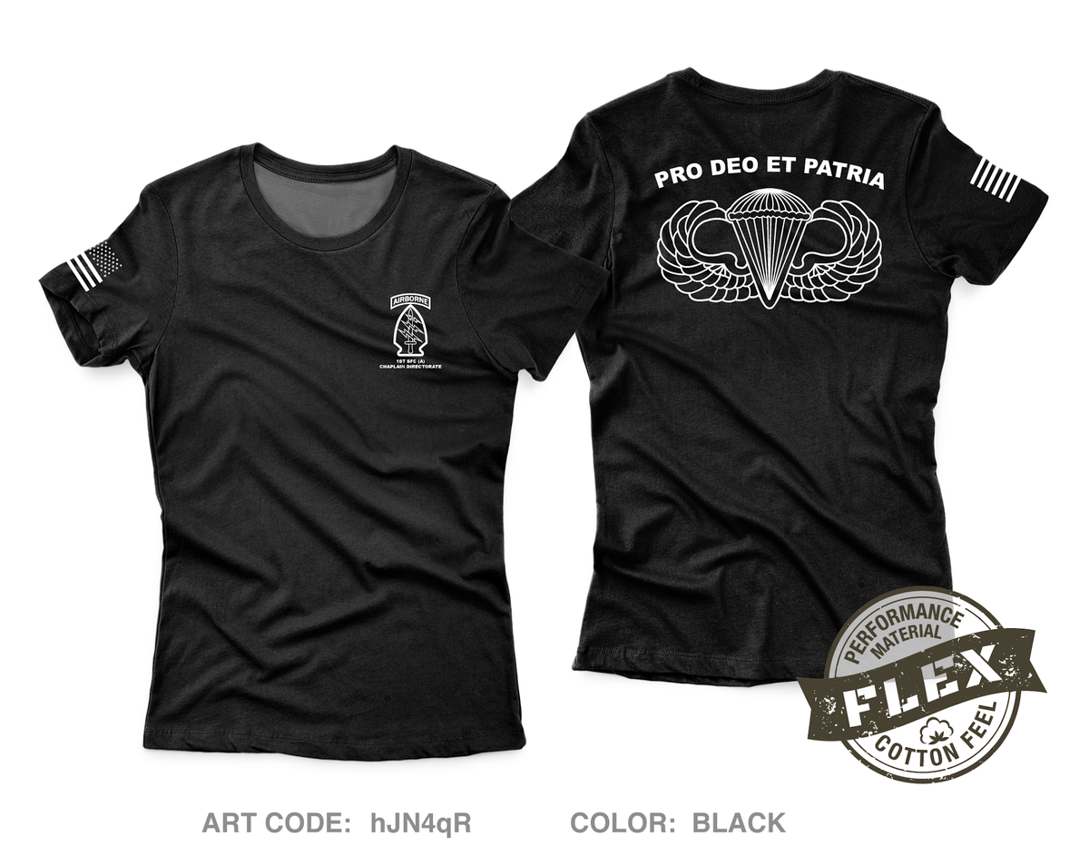1st Special Forces Command Chaplain Section Core Women's SS Flex Performance Tee - hJN4qR