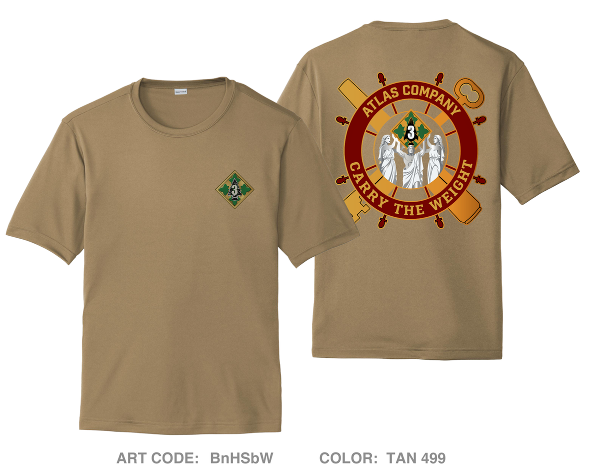 Atlas Company, 64th BSB Hi-Tech Performance Unisex SS Tee - BnHSbW
