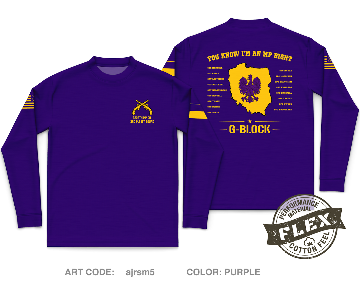 Glebokie Squad Core Men's LS Flex Performance Tee - ajrsm5