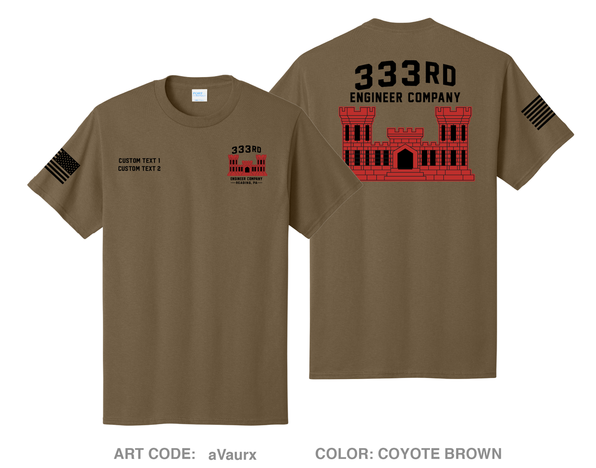 CUSTOM 333RD ENG COMPANY ECC Comfort Unisex Cotton SS Tee - aVaurx