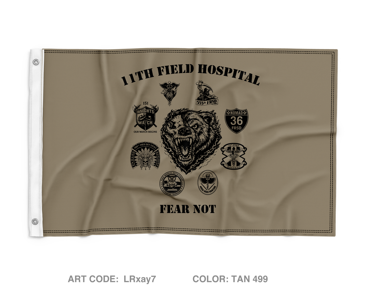 11th Field Hospital Wall Flag - LRxay7
