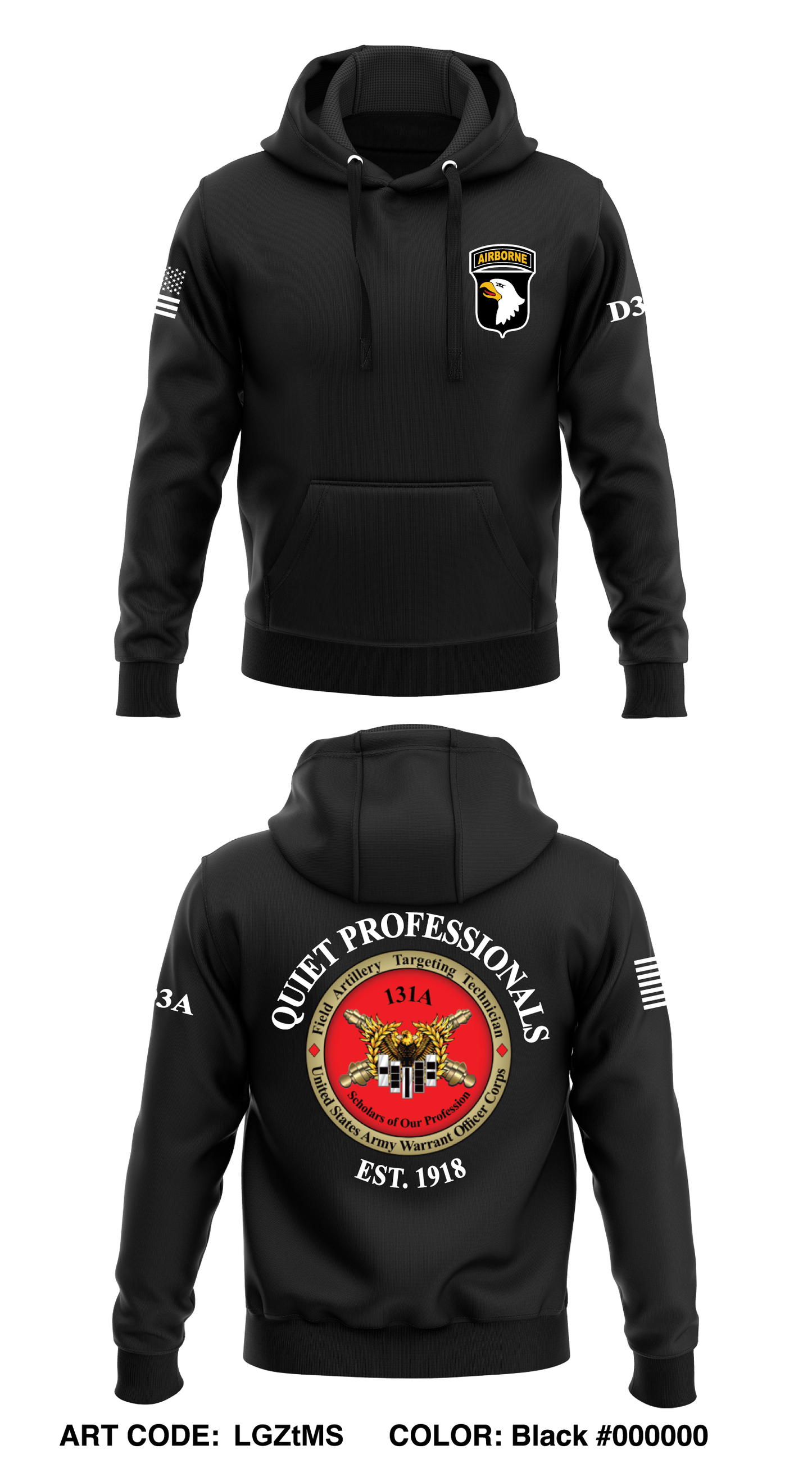 11ST ABDV (AASLT), 131A Targeting Technicians Core Men's Hooded Performance Sweatshirt - LGZtMS
