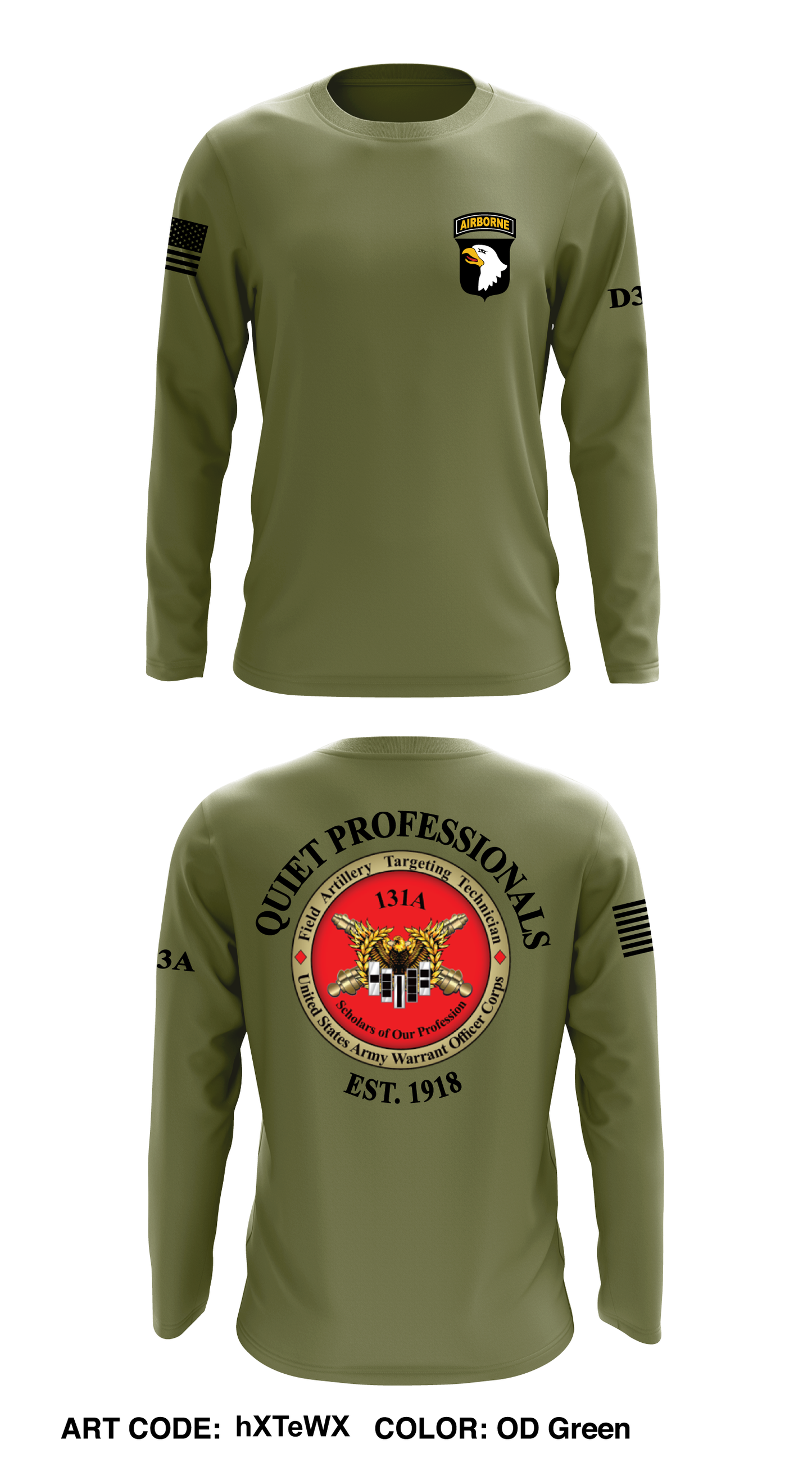 101ST ABDV (AASLT), 131A Targeting Technicians Core Men's LS Performance Tee - hXTeWX