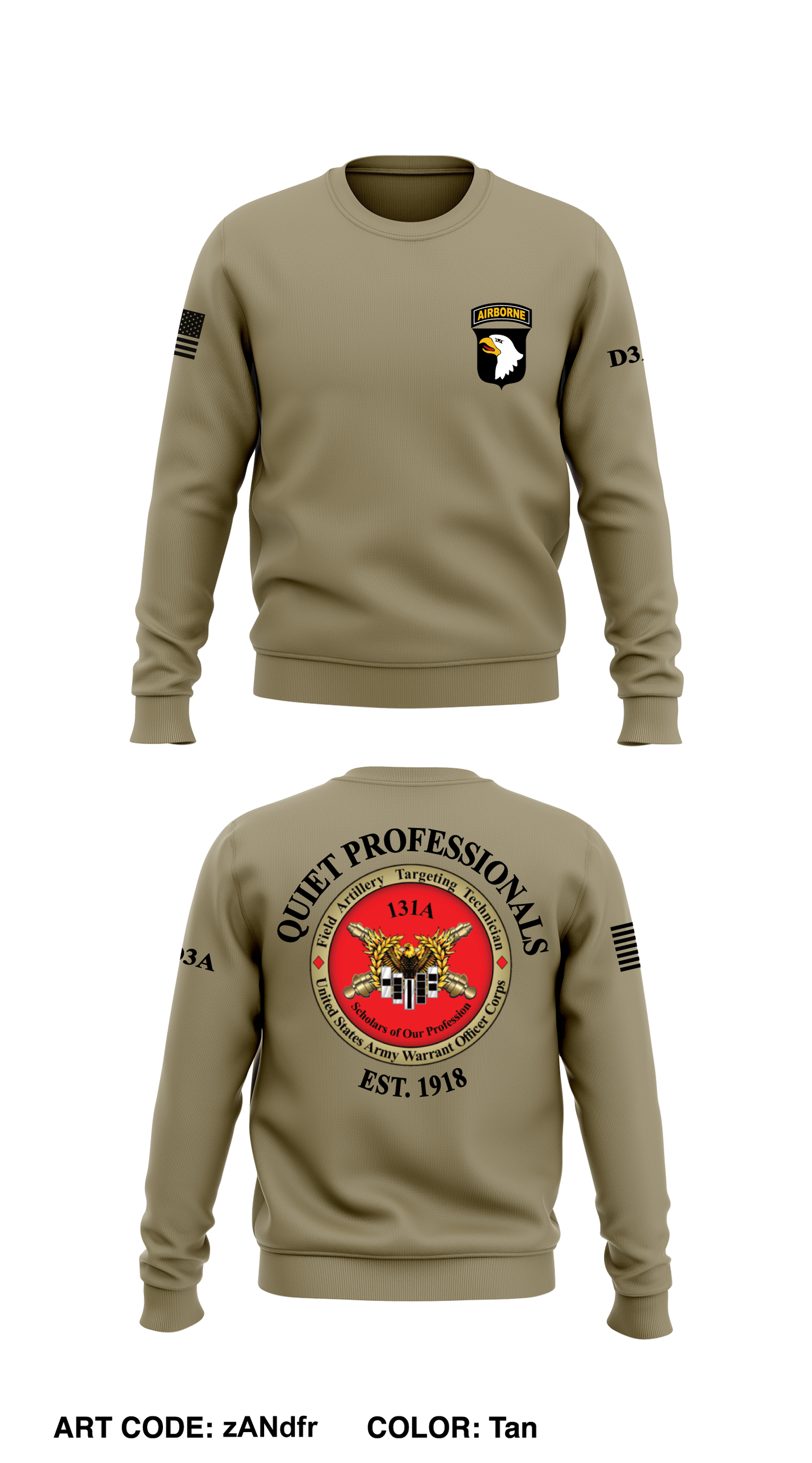 101ST ABDV (AASLT), 131A Targeting Technicians Core Men's Crewneck Performance Sweatshirt - zANdfr
