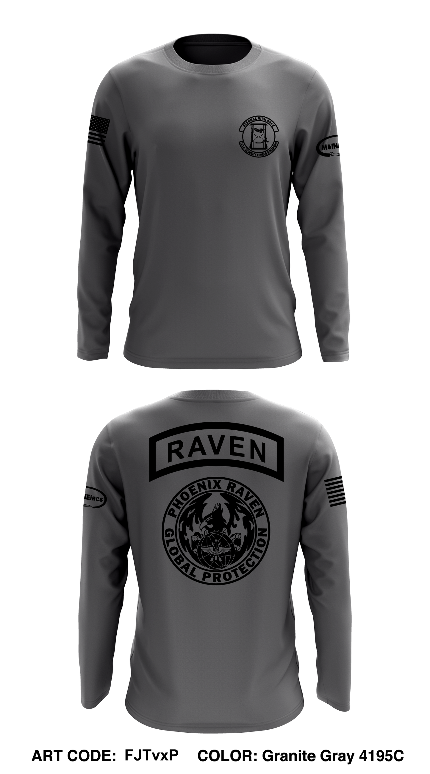 101 Security Forces Squadron Core Men's LS Performance Tee - FJTvxP