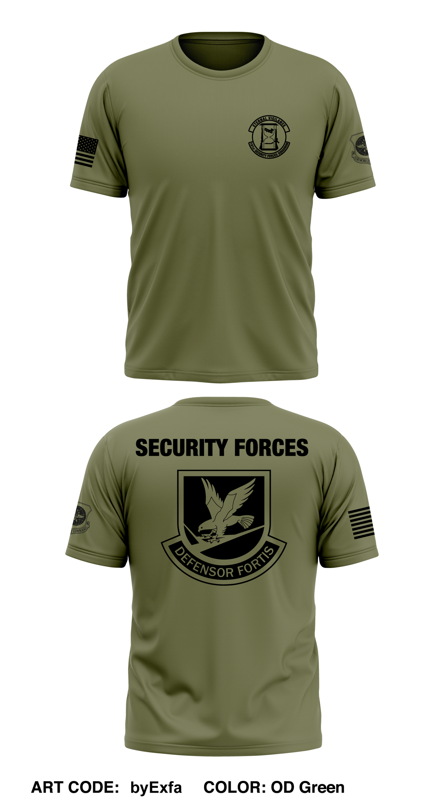 101 Security Forces Squadron Core Men's SS Performance Tee - byExfa
