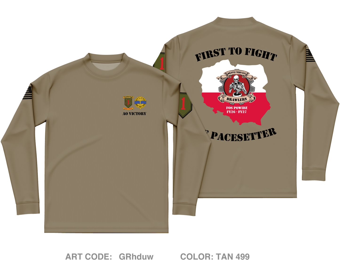 B Co, 541st DSSB, 1 IDSB Core Men's LS Performance Tee - GRhduw