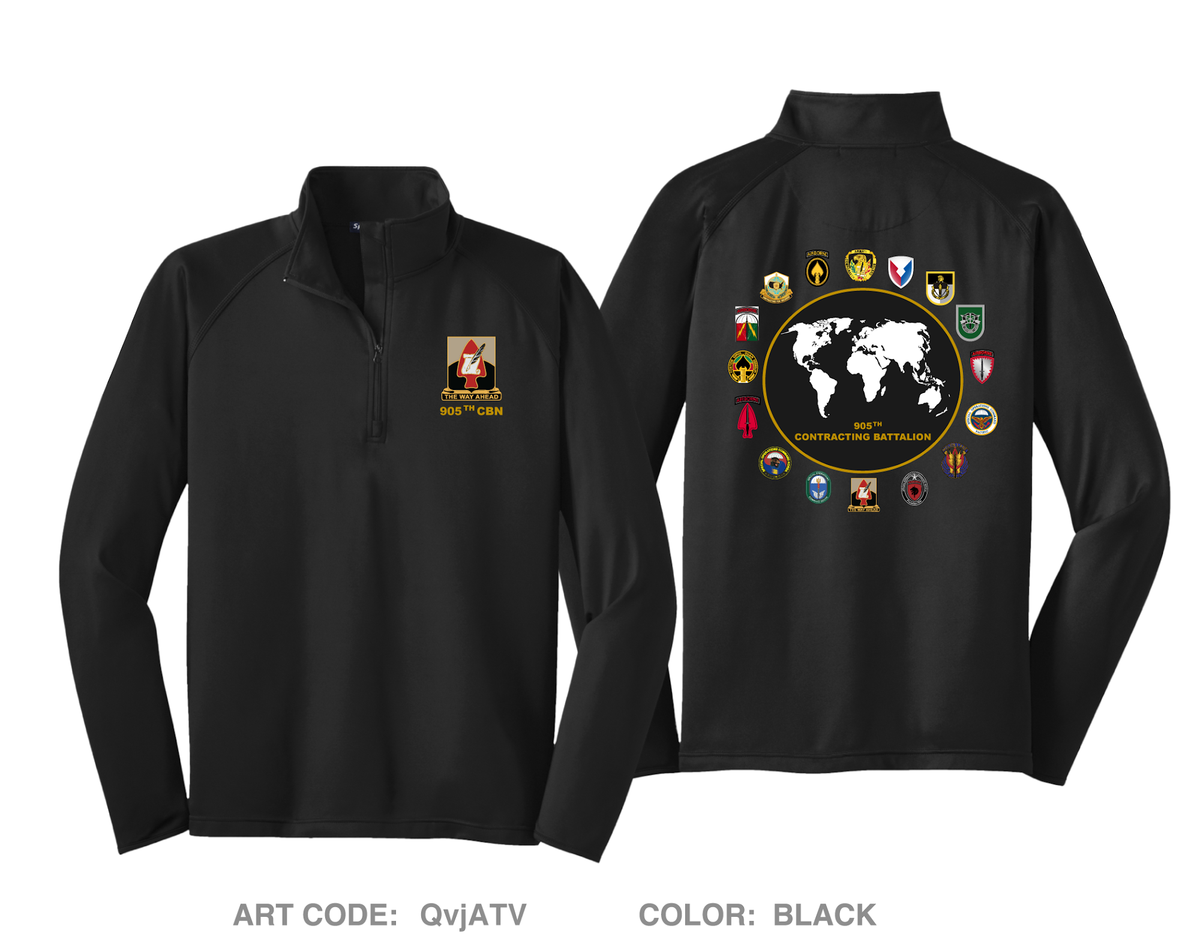 905th Contracting Battalion Hi-Tech Performance Quarter-Zip Fleece Jacket - dFQACP