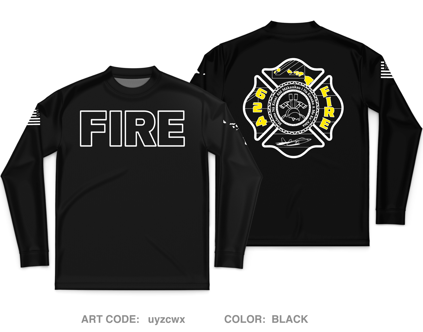 624 FIRE Fundraising Collection Core Men's LS Performance Tee - uyzcwx