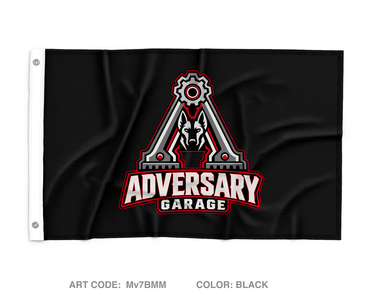 Adversary garage Wall Flag - Mv7BMM