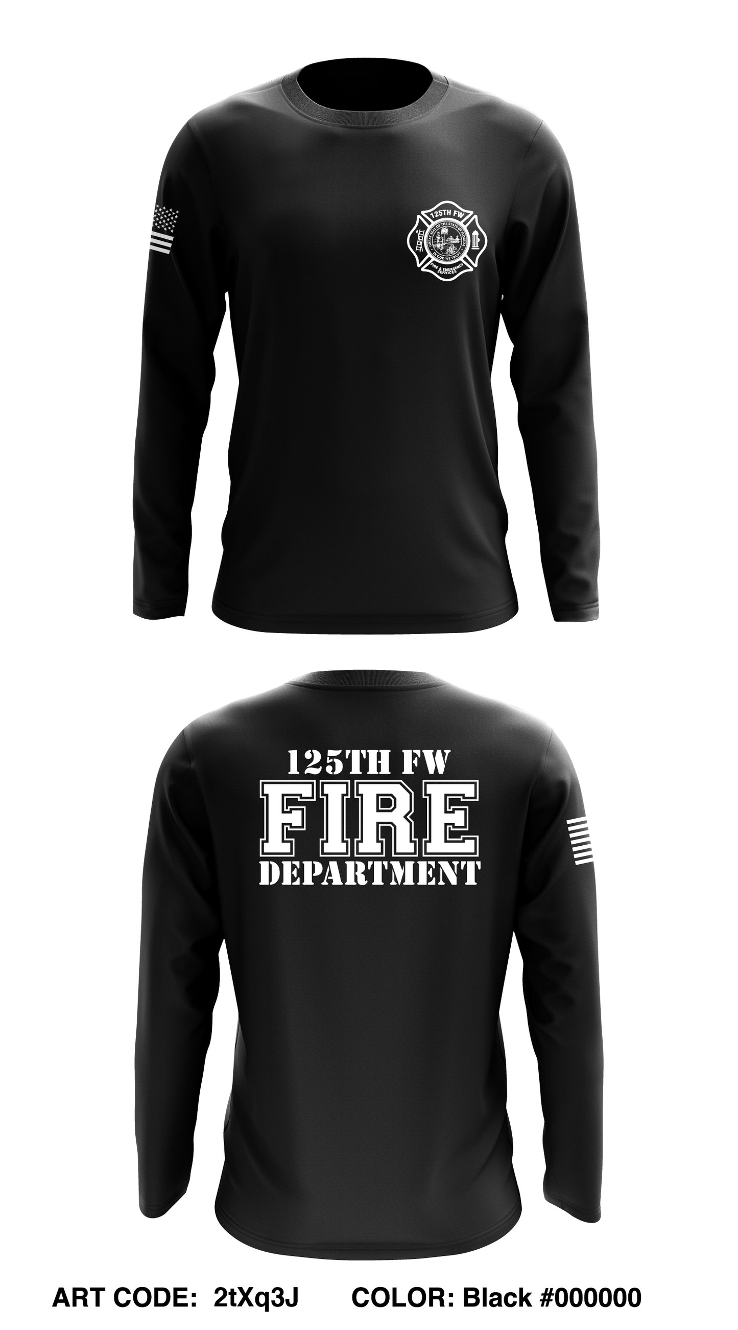125th Fire & Emergency Services Store 1 Core Men's LS Performance Tee - 2tXq3J