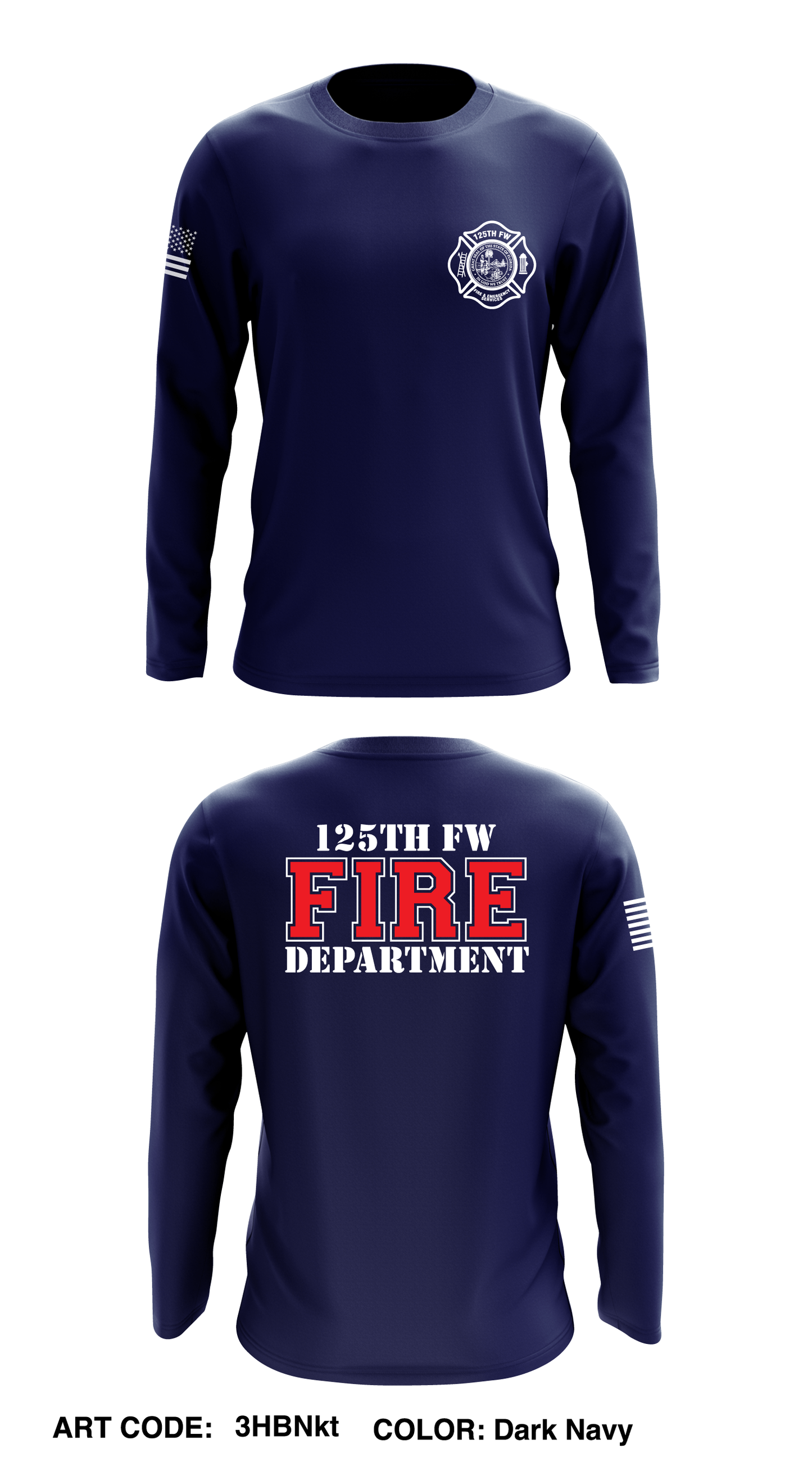 125th Fire & Emergency Services Store 1 Core Men's LS Performance Tee - 3HBNkt