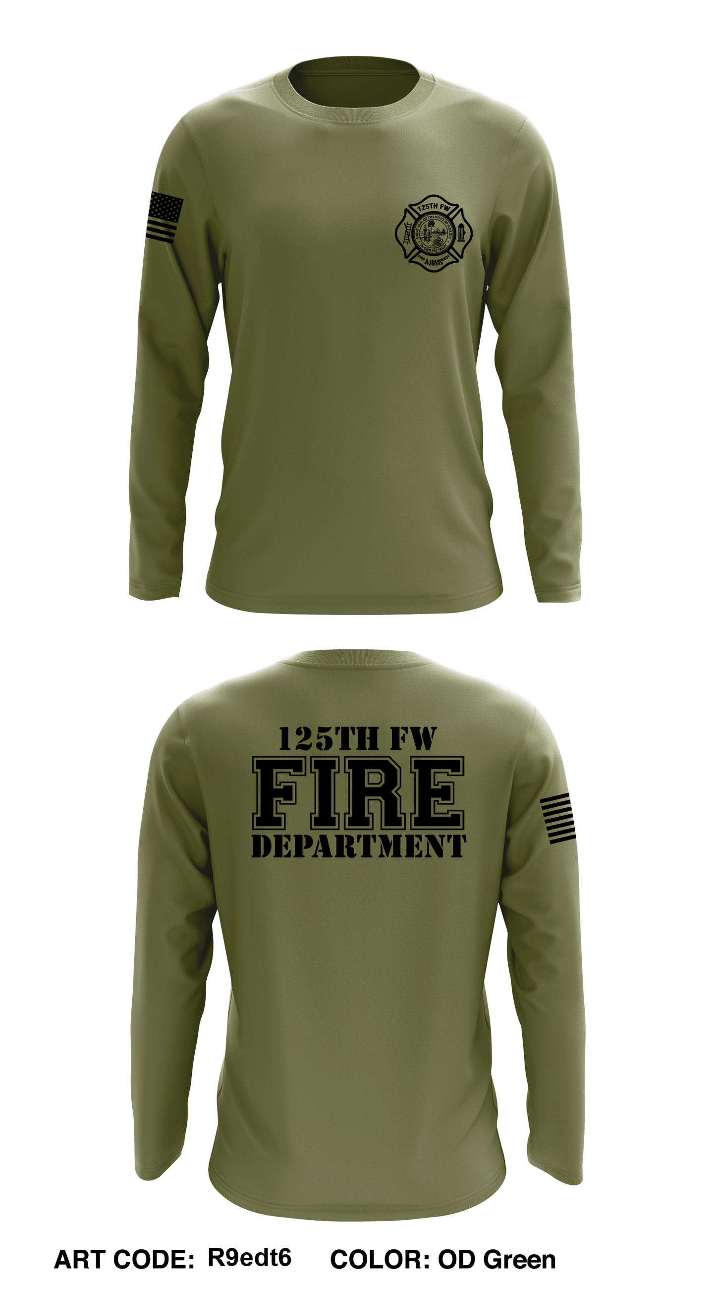 125th Fire & Emergency Services Store 1 Core Men's LS Performance Tee - R9edt6