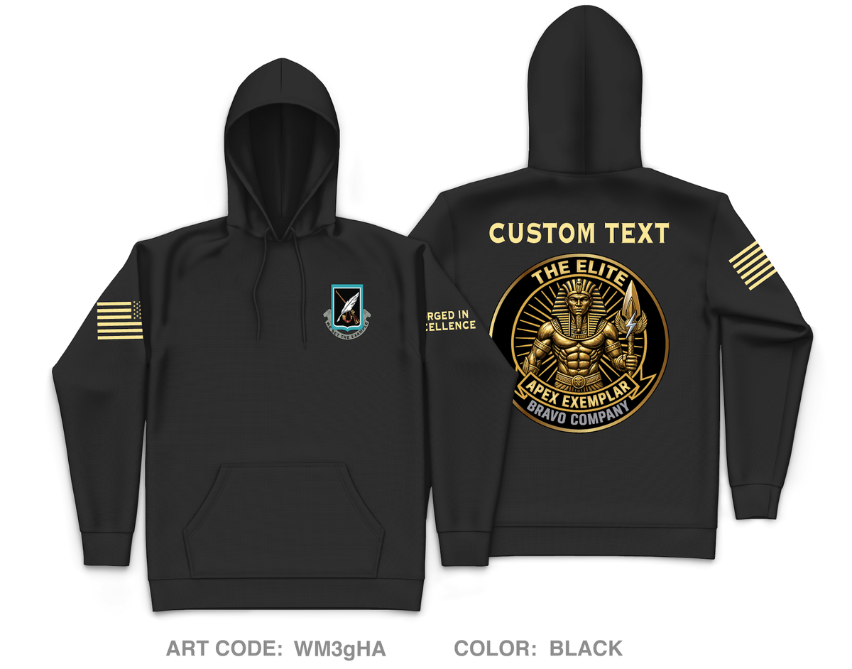 CUSTOM Bravo Company 120th AG Core Men's Hooded Performance Sweatshirt - WM3gHA