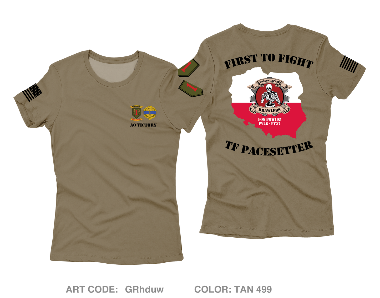 B Co, 541st DSSB, 1 IDSB Core Women's SS Performance Tee - GRhduw