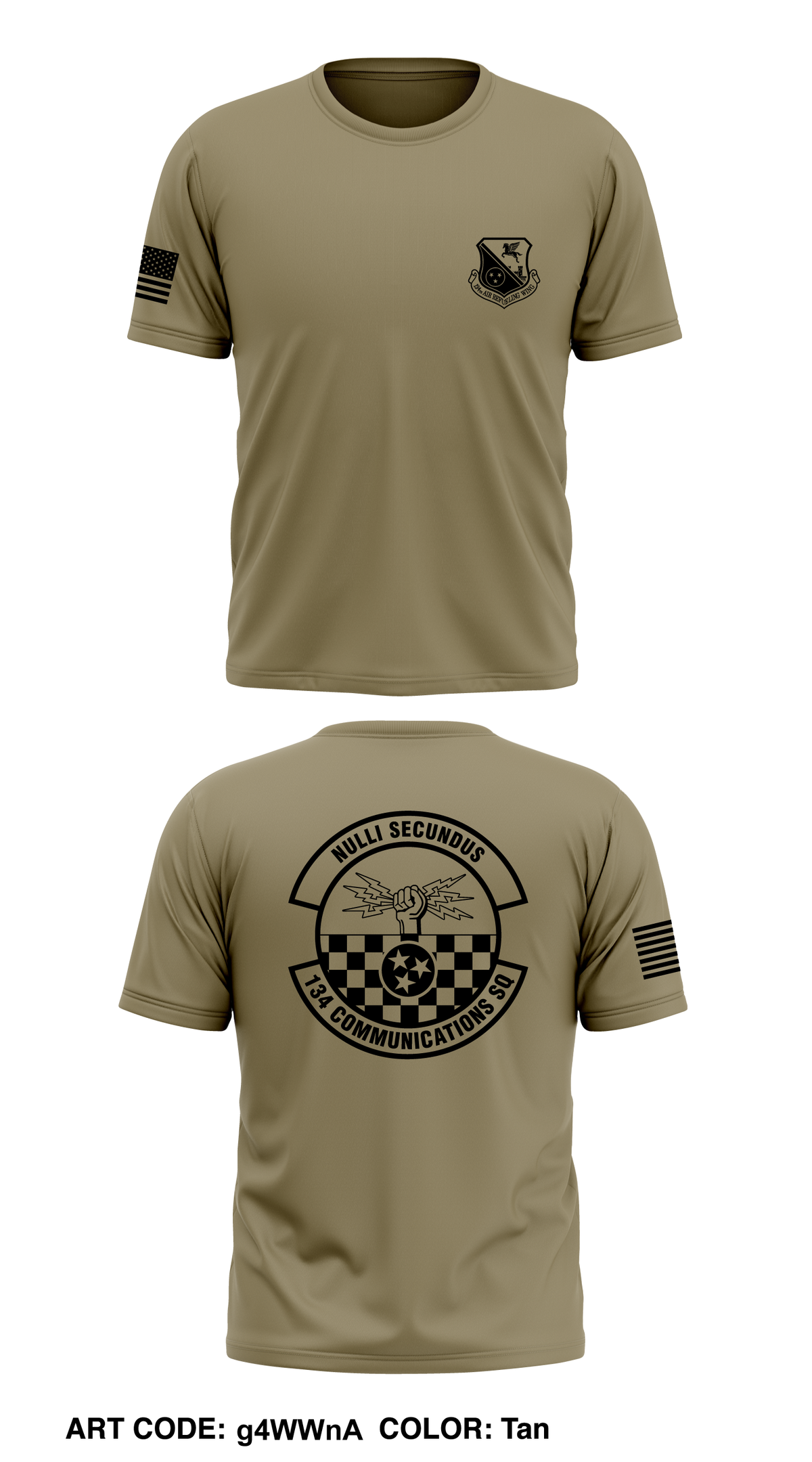 134th Communications Sq Core Men's SS Performance Tee - g4WWnA