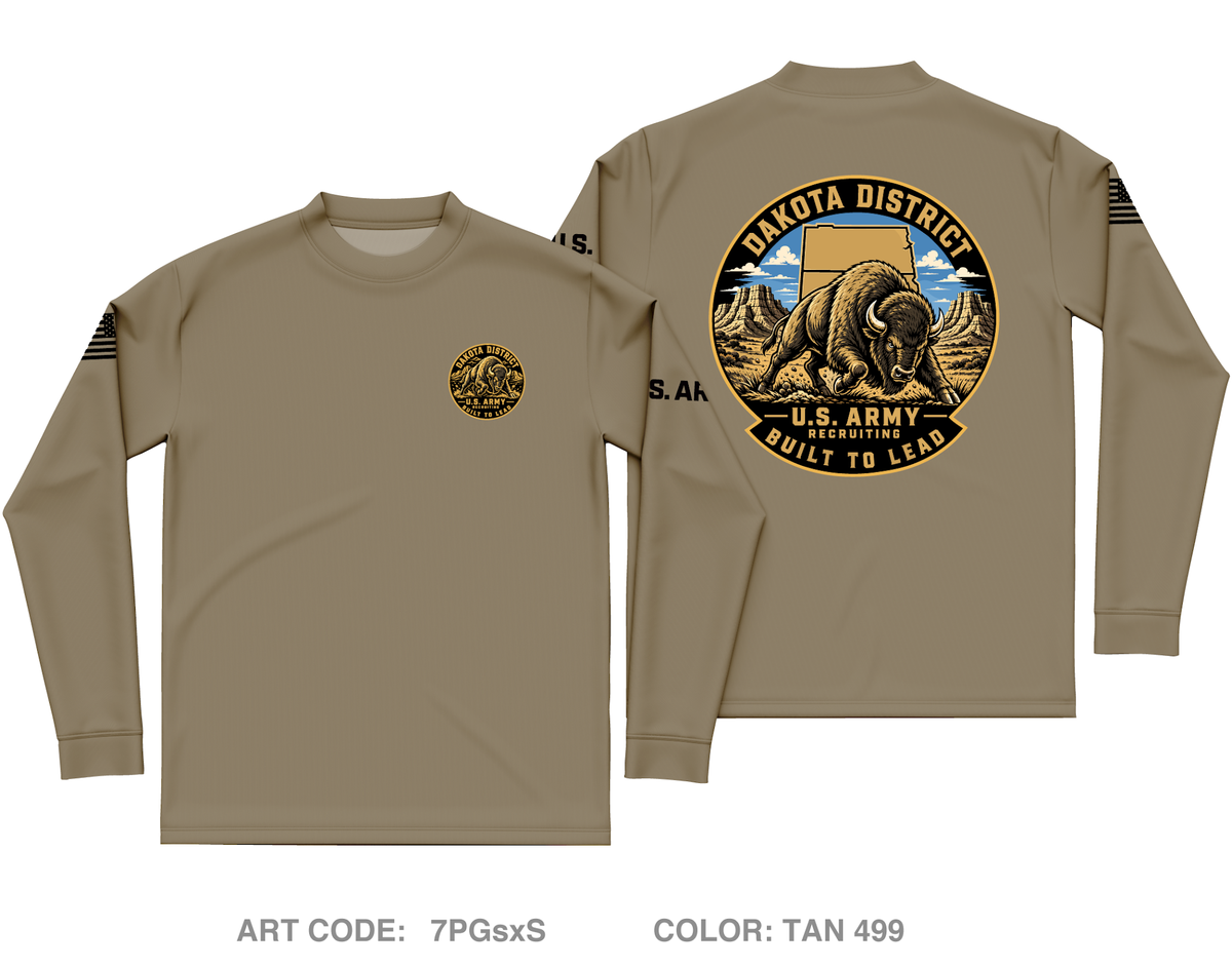 DAKOTA DISTRICT ARMY RECRUITING Core Men's LS Performance Tee - 7PGsxS