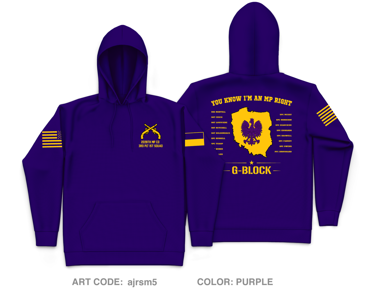 Glebokie Squad Core Men's Hooded Performance Sweatshirt - ajrsm5