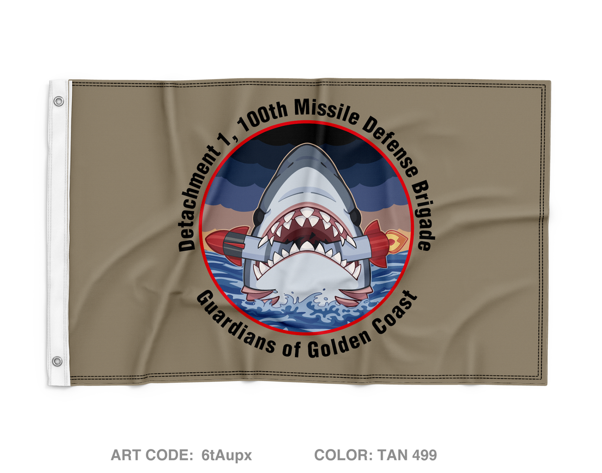 Detachment 1, 100th Missile Defense Brigade Wall Flag - 6tAupx