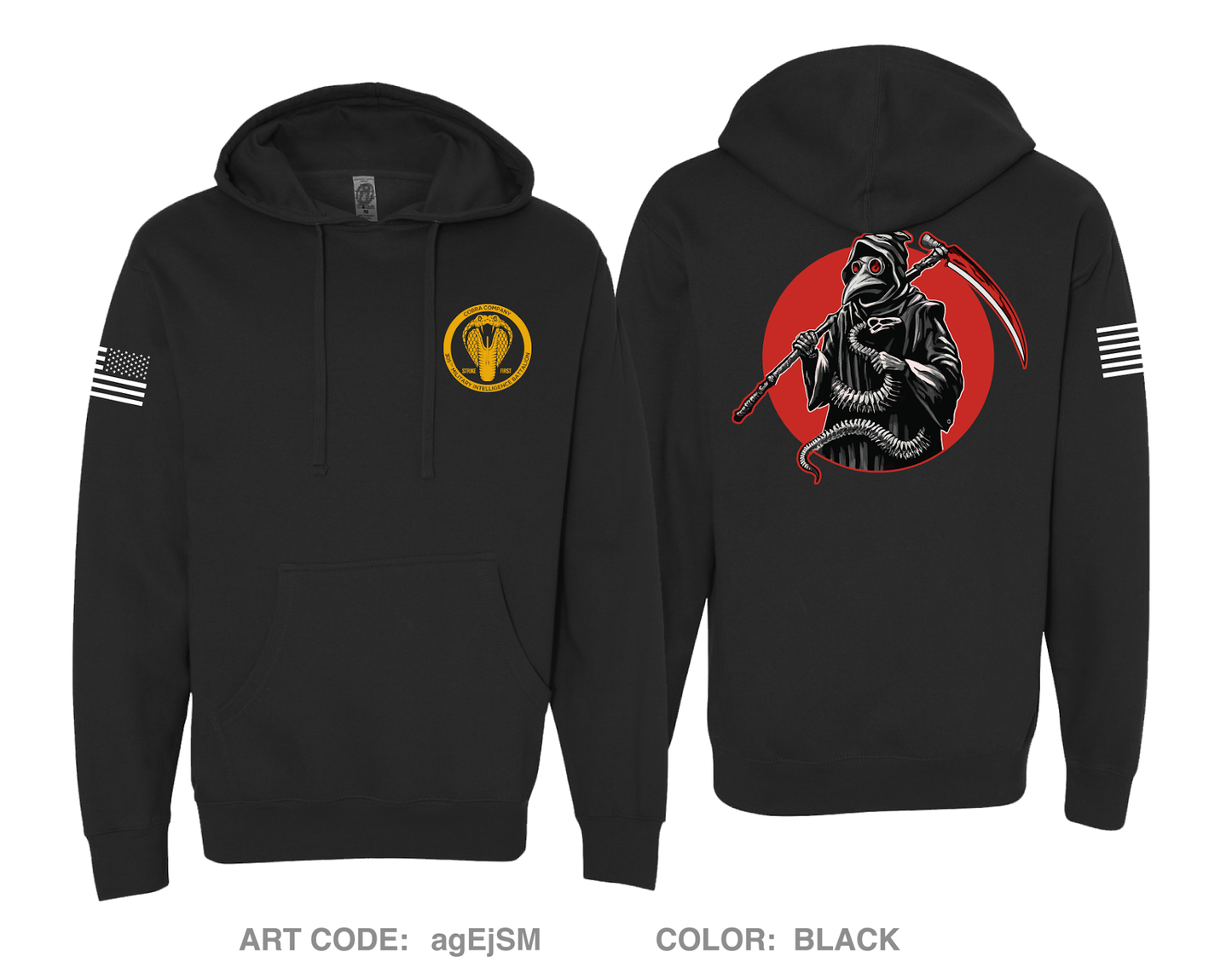 Death Adder Platoon C Co 305th Comfort Unisex Hooded Sweatshirt - agEjSM