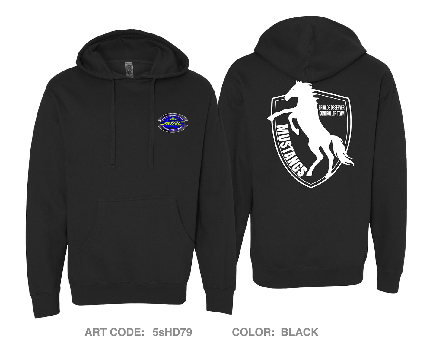 JMRC Mustang Team Comfort Unisex Hooded Sweatshirt - 5sHD79