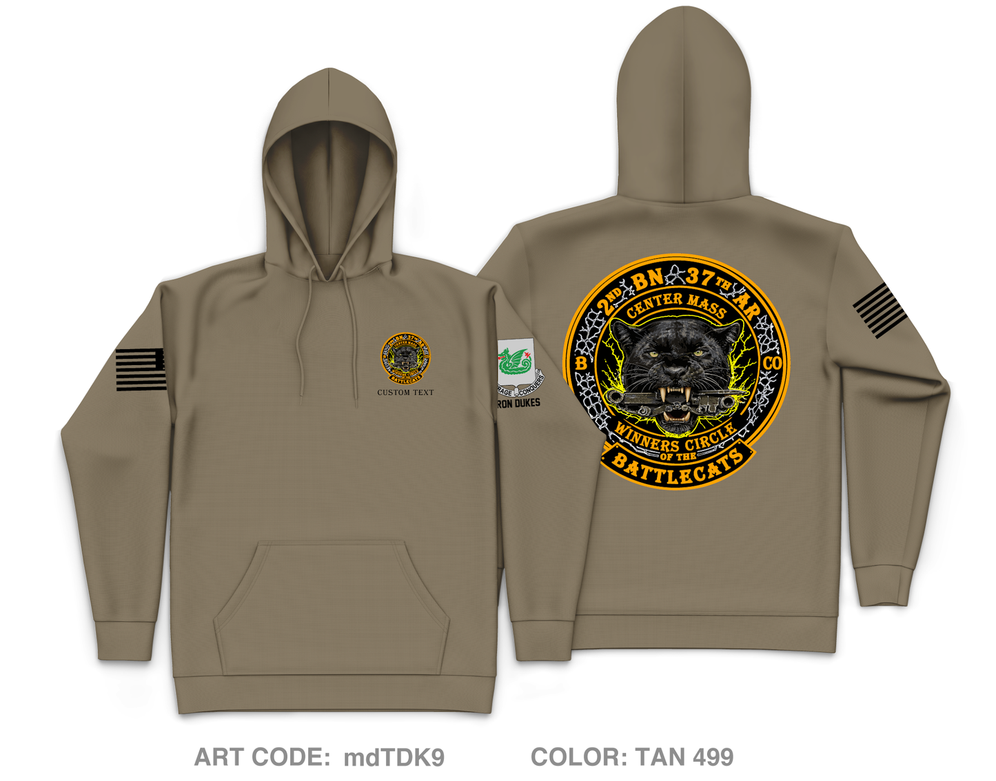 CUSTOM 2-37 / BattleCat Core Men's Hooded Performance Sweatshirt - mdTDK9
