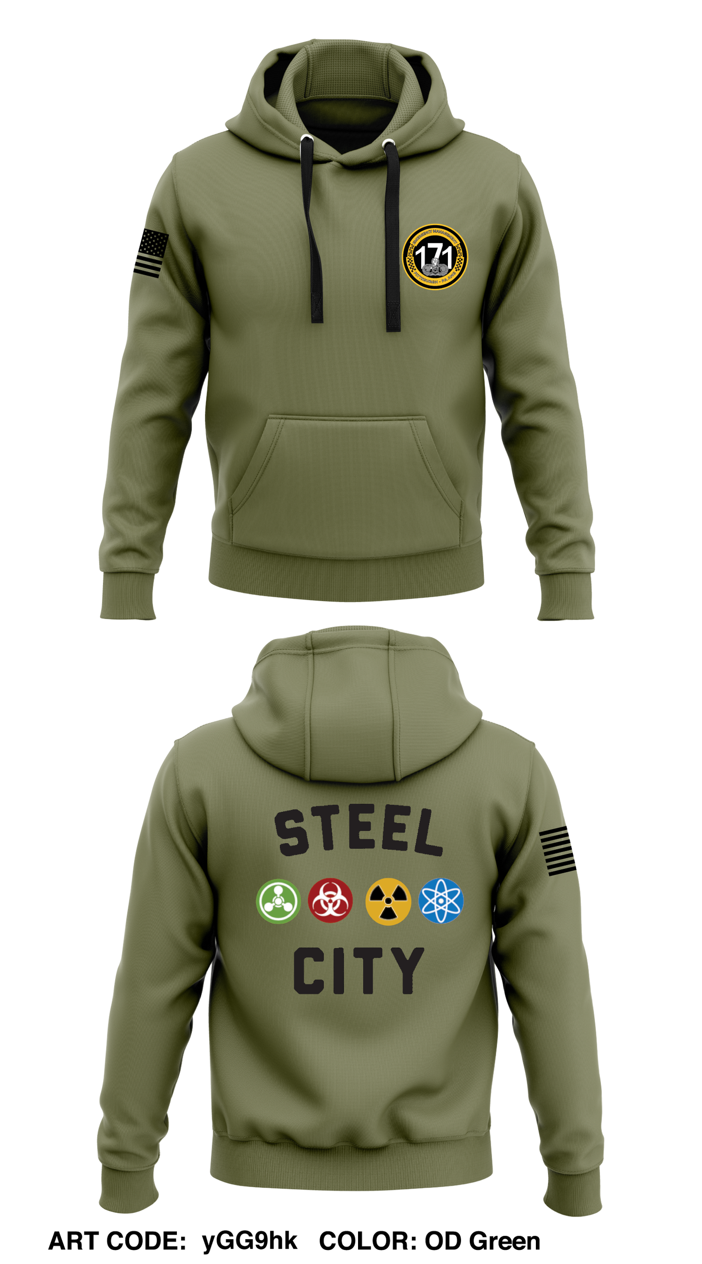 171 CES/CEX Store 1 Core Men's Hooded Performance Sweatshirt - yGG9hk