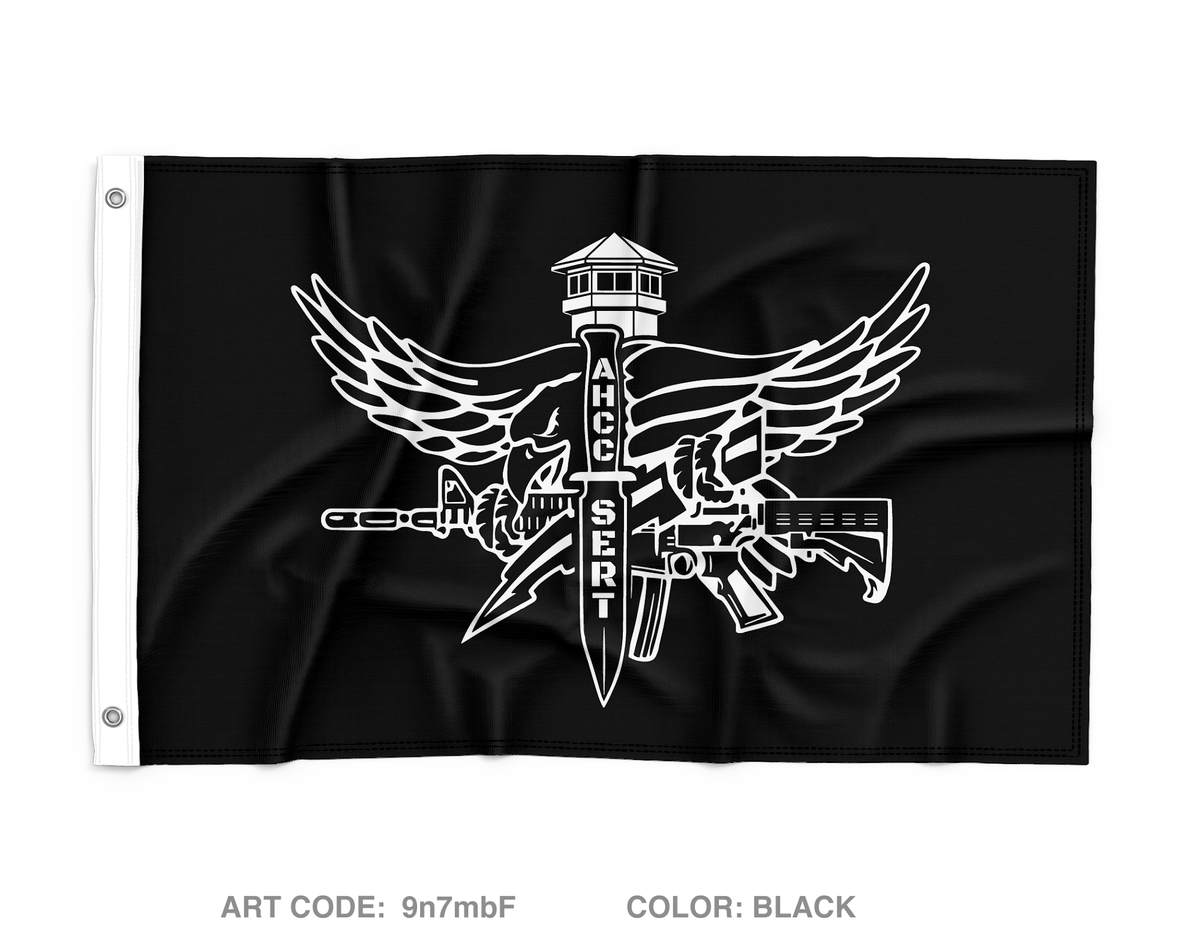 WA Department of Corrections AHCC SERT Wall Flag - 9n7mbF