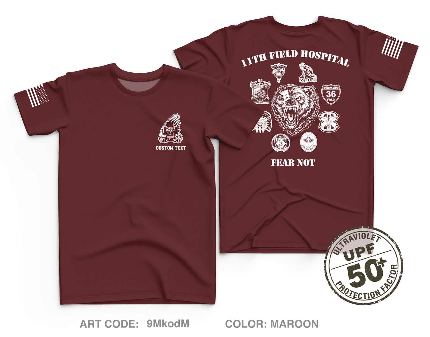 CUSTOM 11th Field Hospital Core Men's UPF 50+ Performance SS Tee - 9MkodM