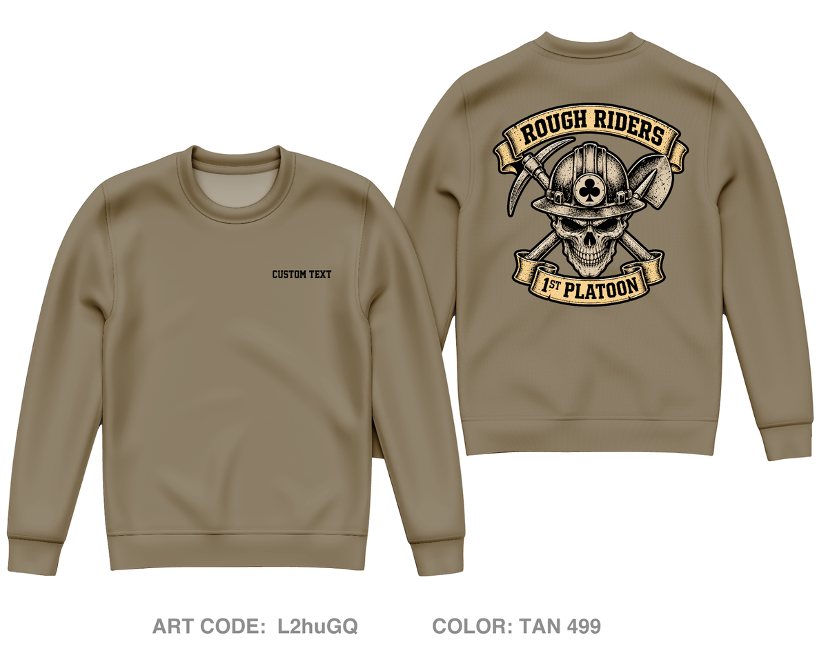 CUSTOM 130th ESC 1st PLT Core Men's Crewneck Performance Sweatshirt - L2huGQ