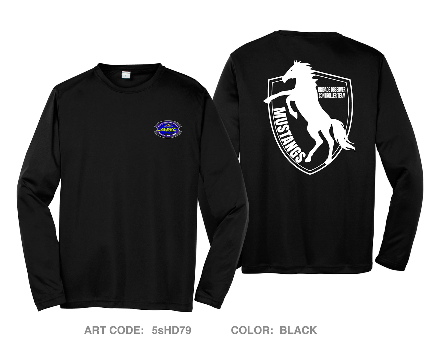 JMRC Mustang Team Hi-Tech Performance Unisex LS Tee - 5sHD79