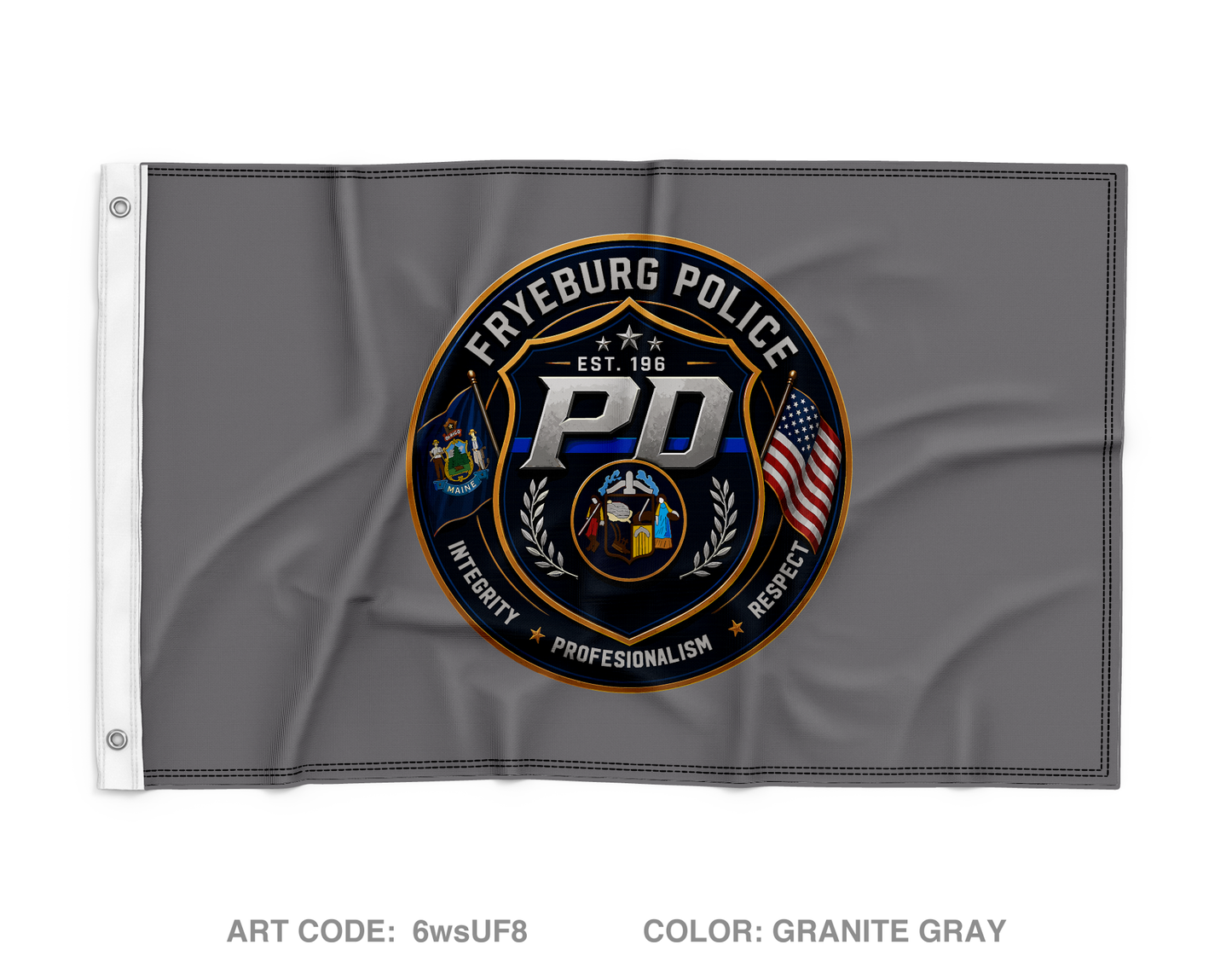 Fryeburg Police Department Wall Flag - 6wsUF8
