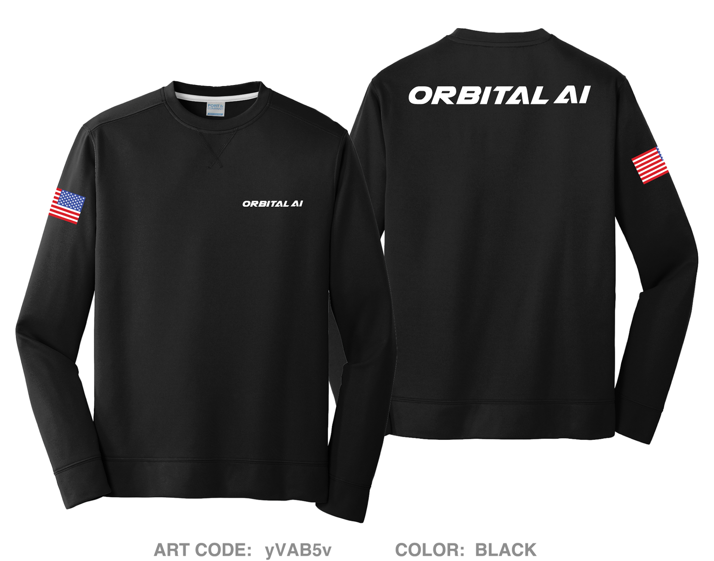 Orbital AI Hi-Tech Performance Crewneck Sweatshirt - yVAB5v