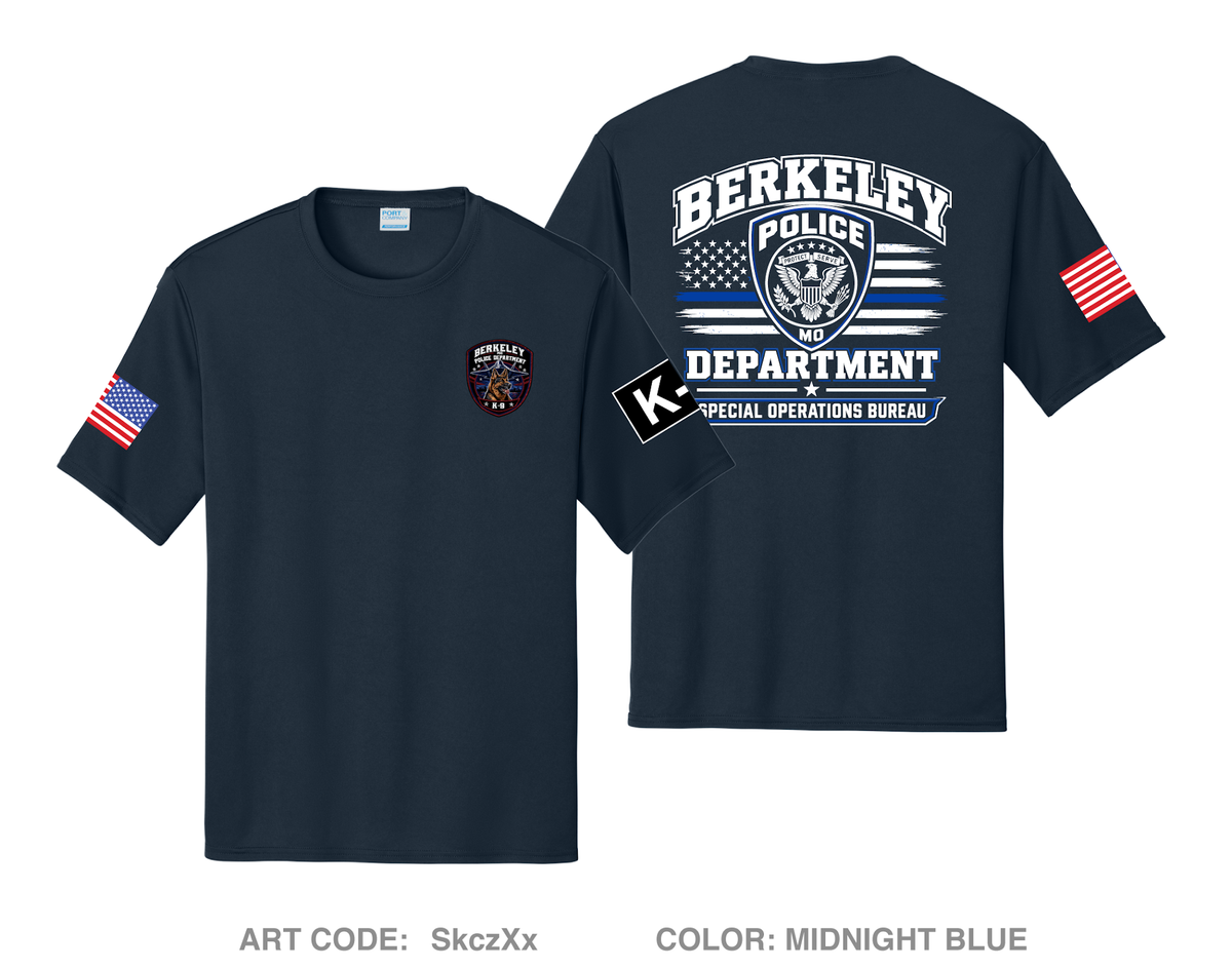 Berkeley Police Department Hi-Tech Performance Unisex SS Tee - SkczXx