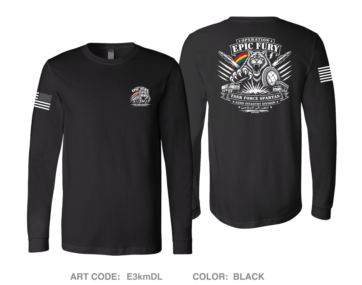 42nd ID Fundraising Collection Comfort Unisex Cotton LS Tee - E3kmDL