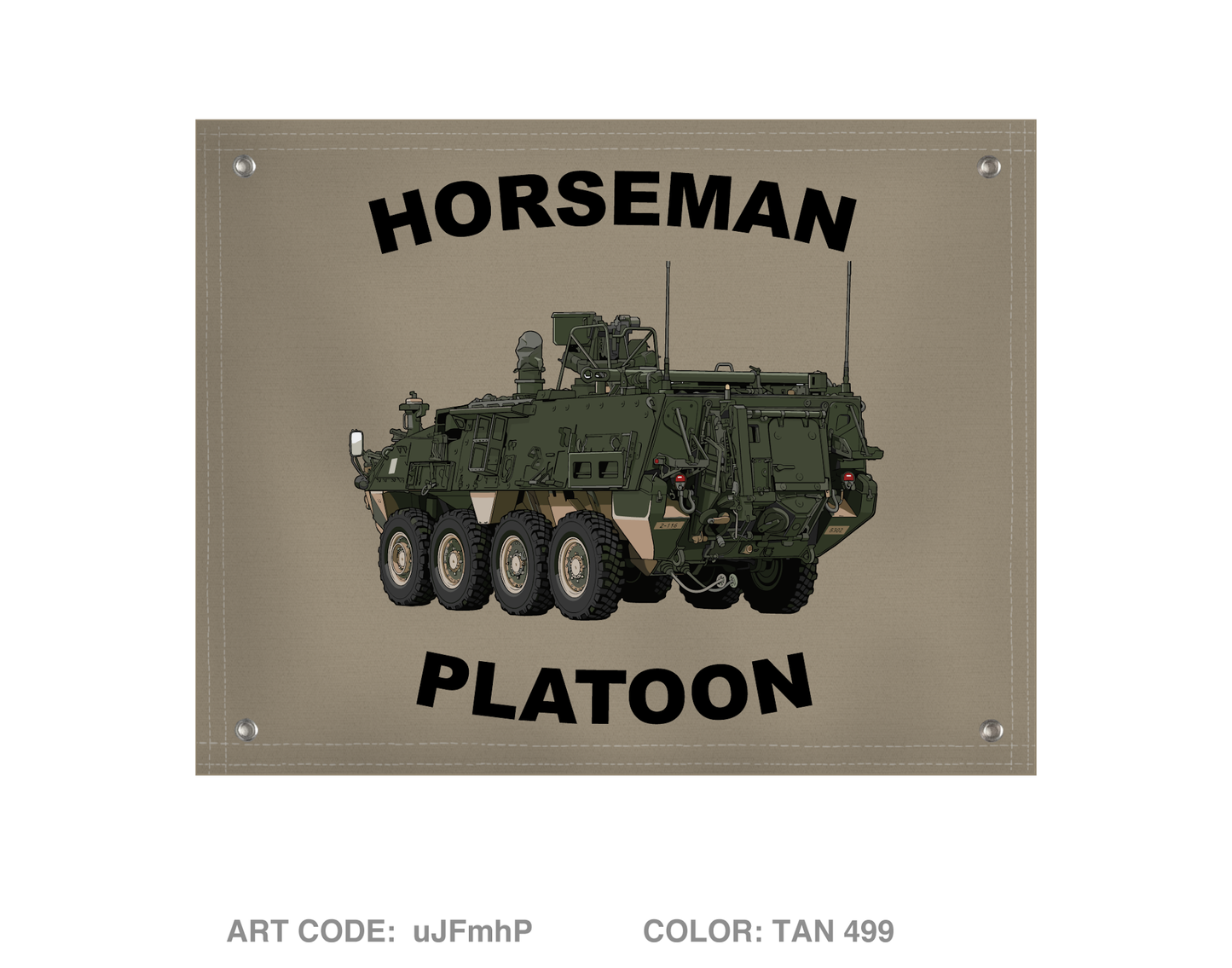 631st Chemical Company - Horseman Platoon Banner Flag - uJFmhP