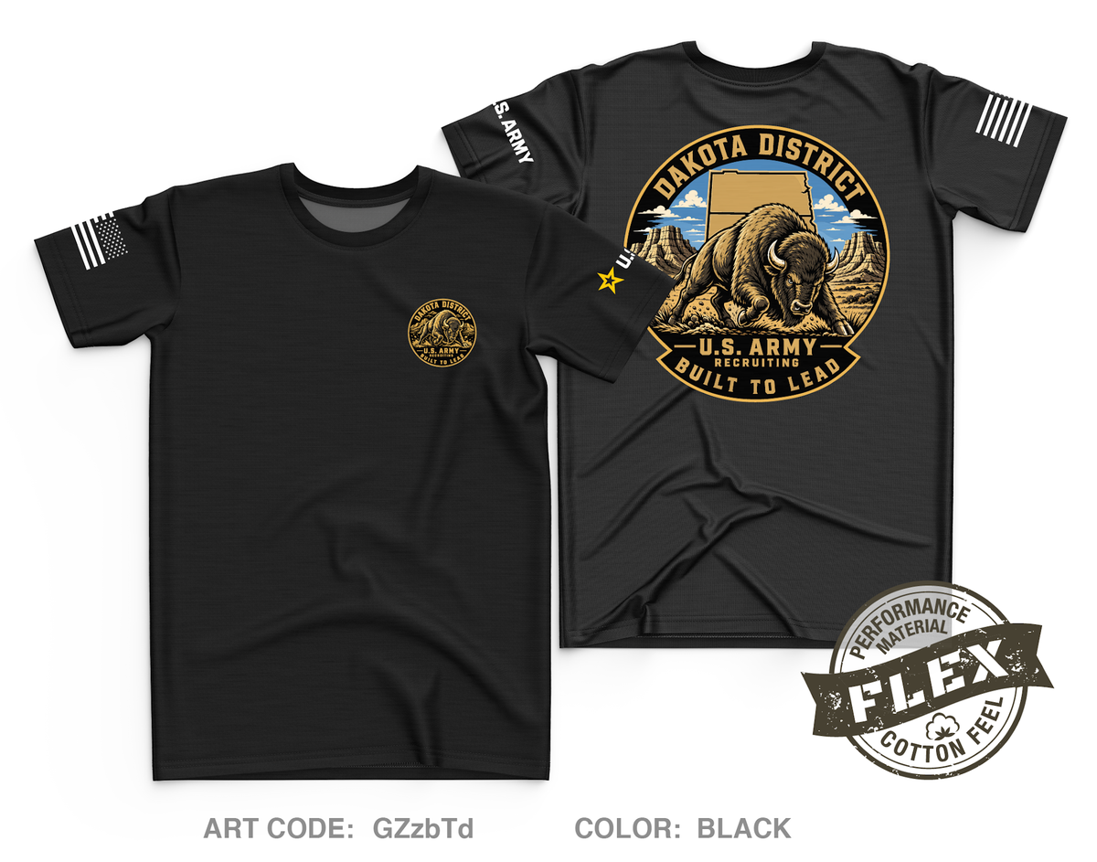 DAKOTA DISTRICT ARMY RECRUITING Core Men's SS Flex Performance Tee - GZzbTd