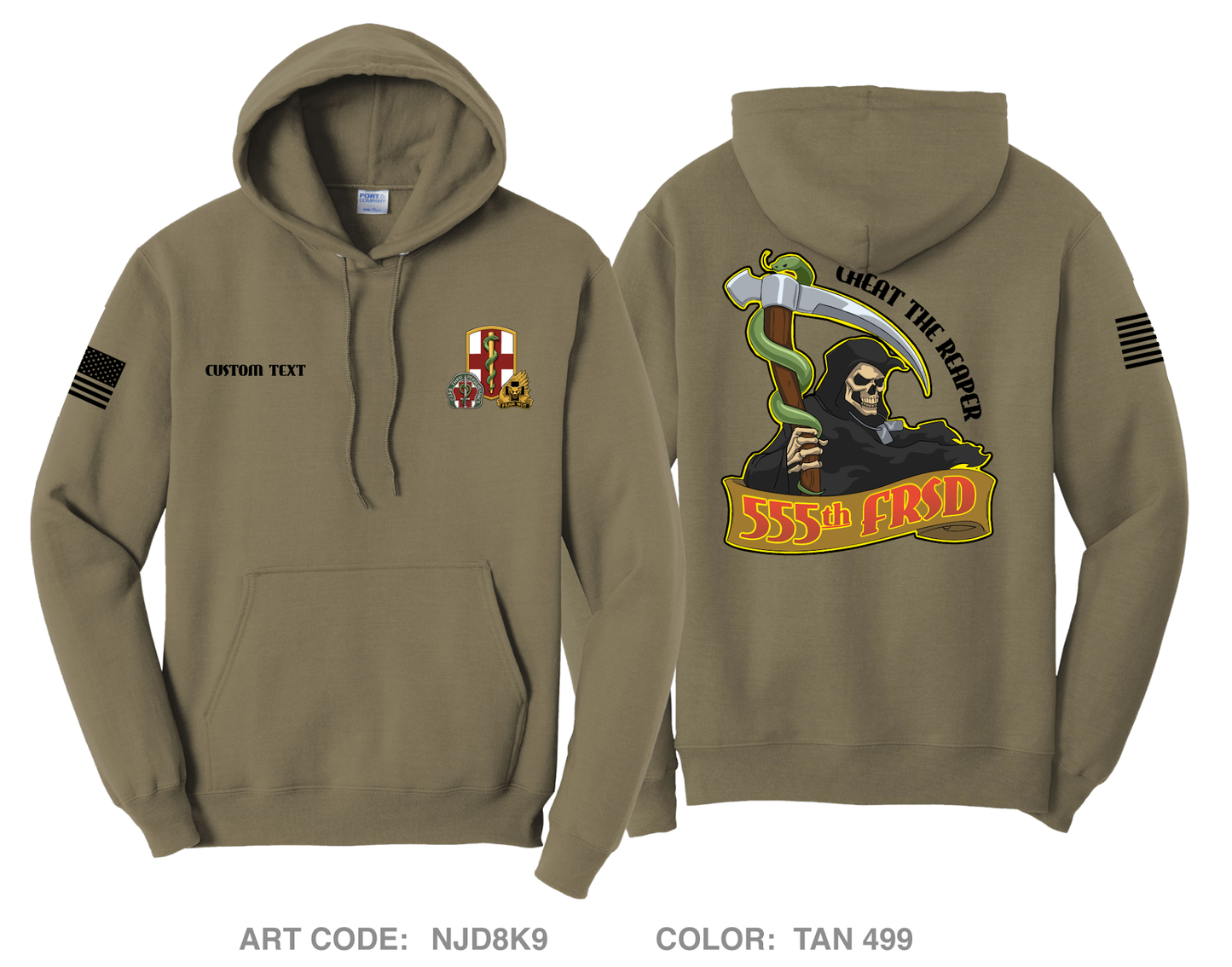 CUSTOM 555th FRSD Comfort Unisex Hooded Sweatshirt - NJD8K9