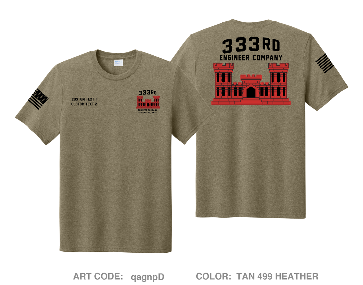 CUSTOM 333RD ENG COMPANY ECC Comfort Unisex Triblend SS Tee - qagnpD
