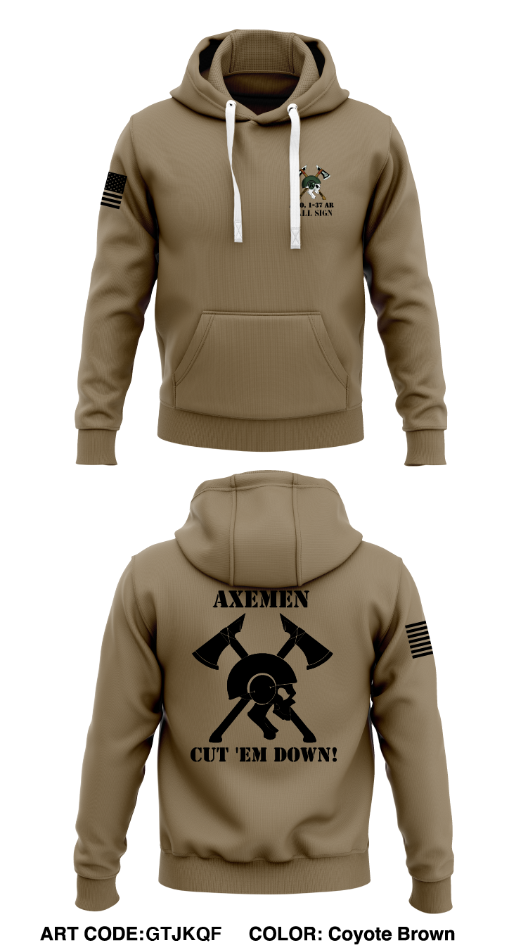 Custom A Co, 1-37AR Store 1 Core Men's Hooded Performance Sweatshirt - GTJKQF