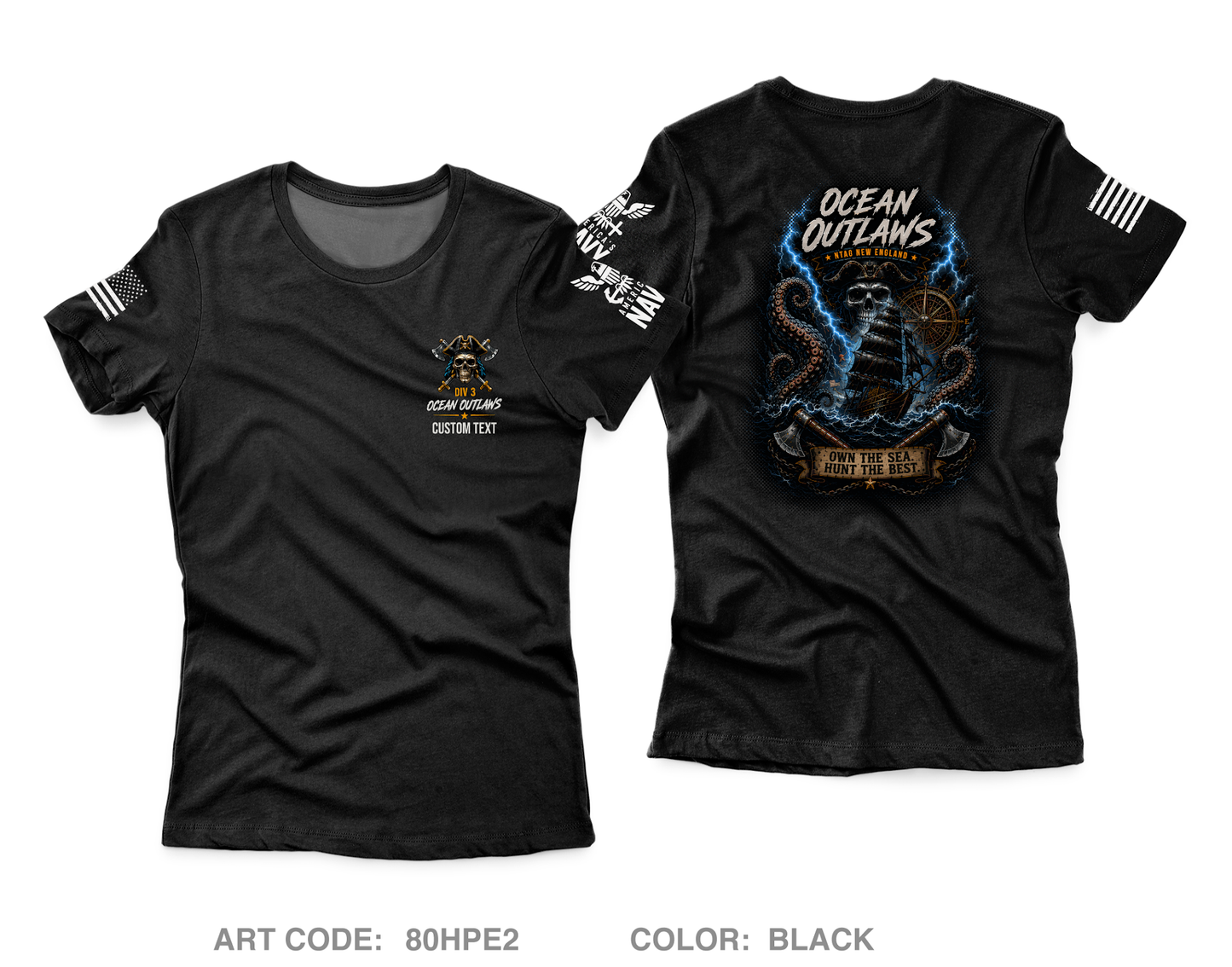 CUSTOM Ocean Outlaws Core Women's SS Performance Tee - 80HPE2