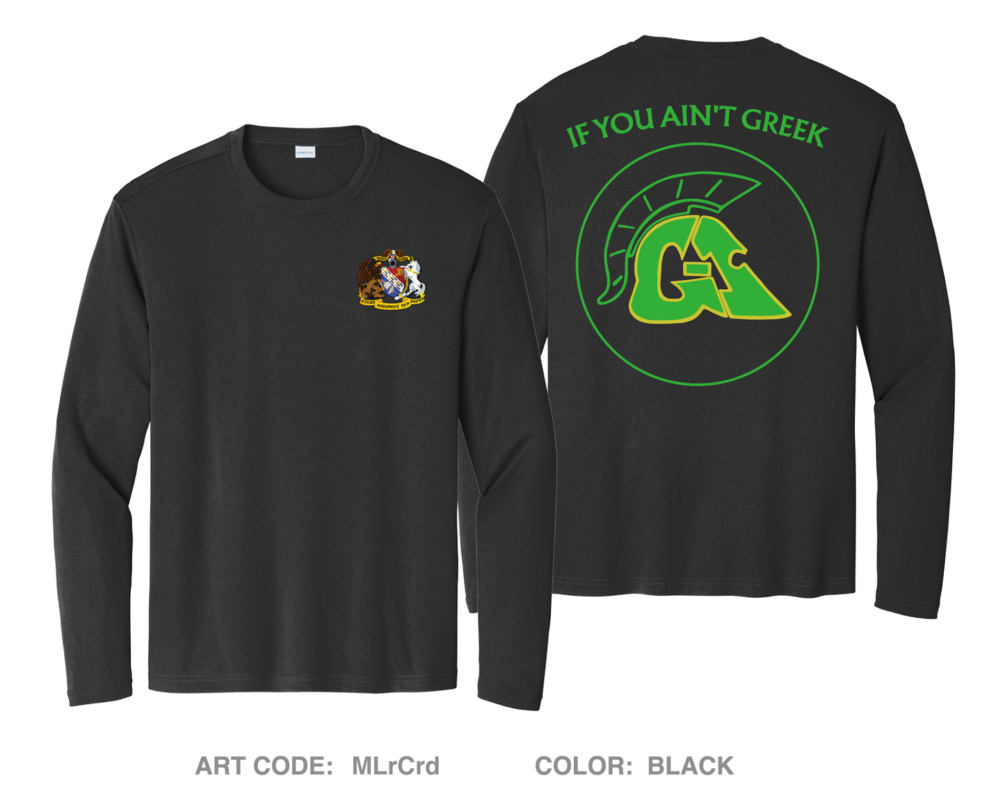 G1 Greeks Fundraising Collection Hi-Tech Performance Unisex LS Tee - MLrCrd