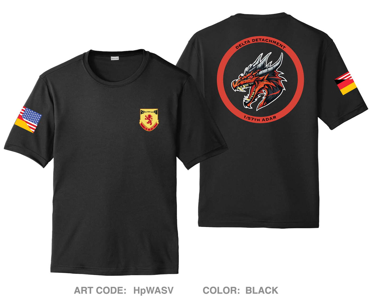 1/57th ADAR DELTA DETACHMENT Hi-Tech Performance Unisex SS Tee - HpWASV