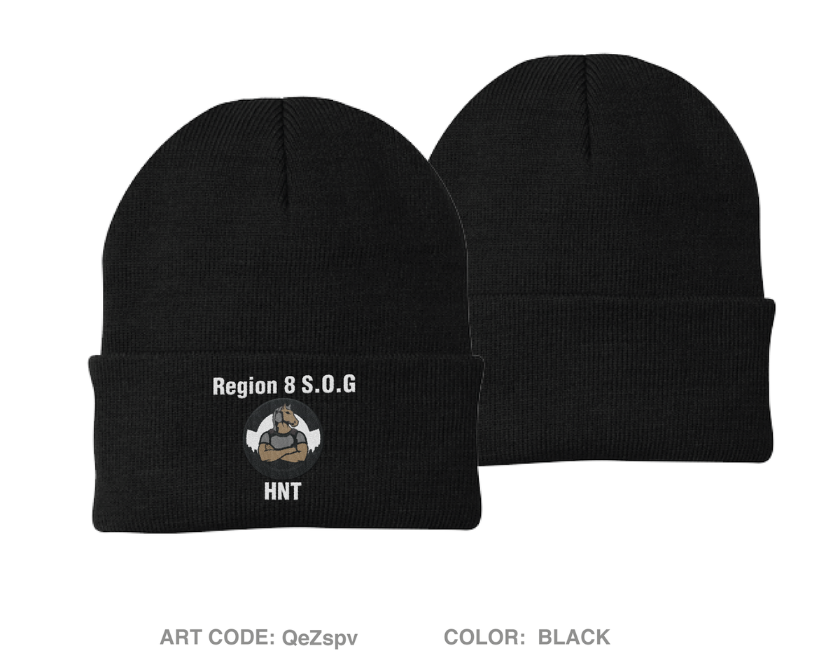 Region 8 HNT Embroidered Knit Beanie - QeZspv