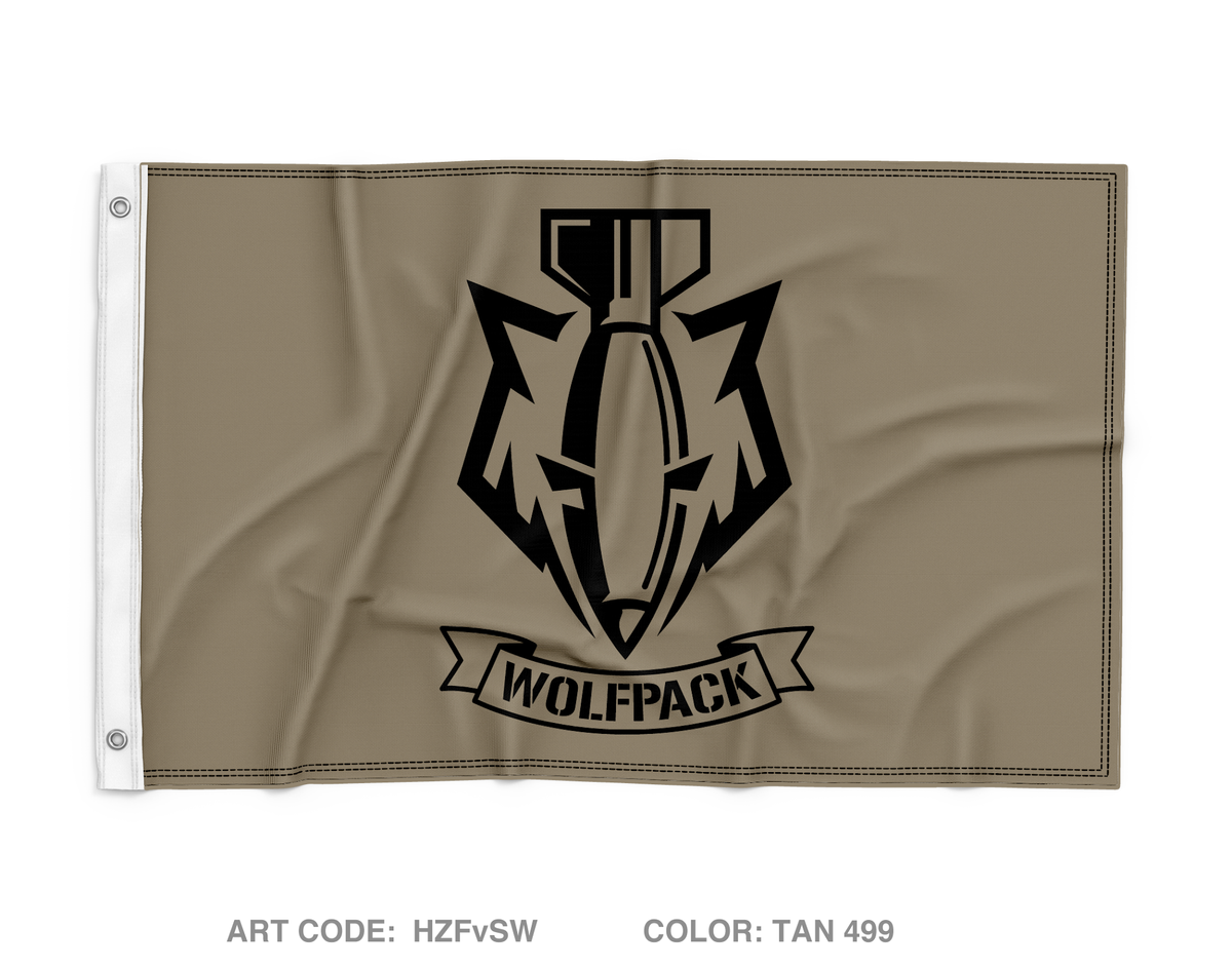 MPC Wolfpack MORTARS Wall Flag - HZFvSW