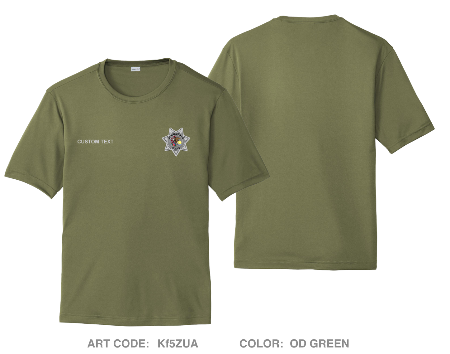 CUSTOM Bourbonnais Police Hi-Tech Performance Unisex SS Tee - Kf5ZUA