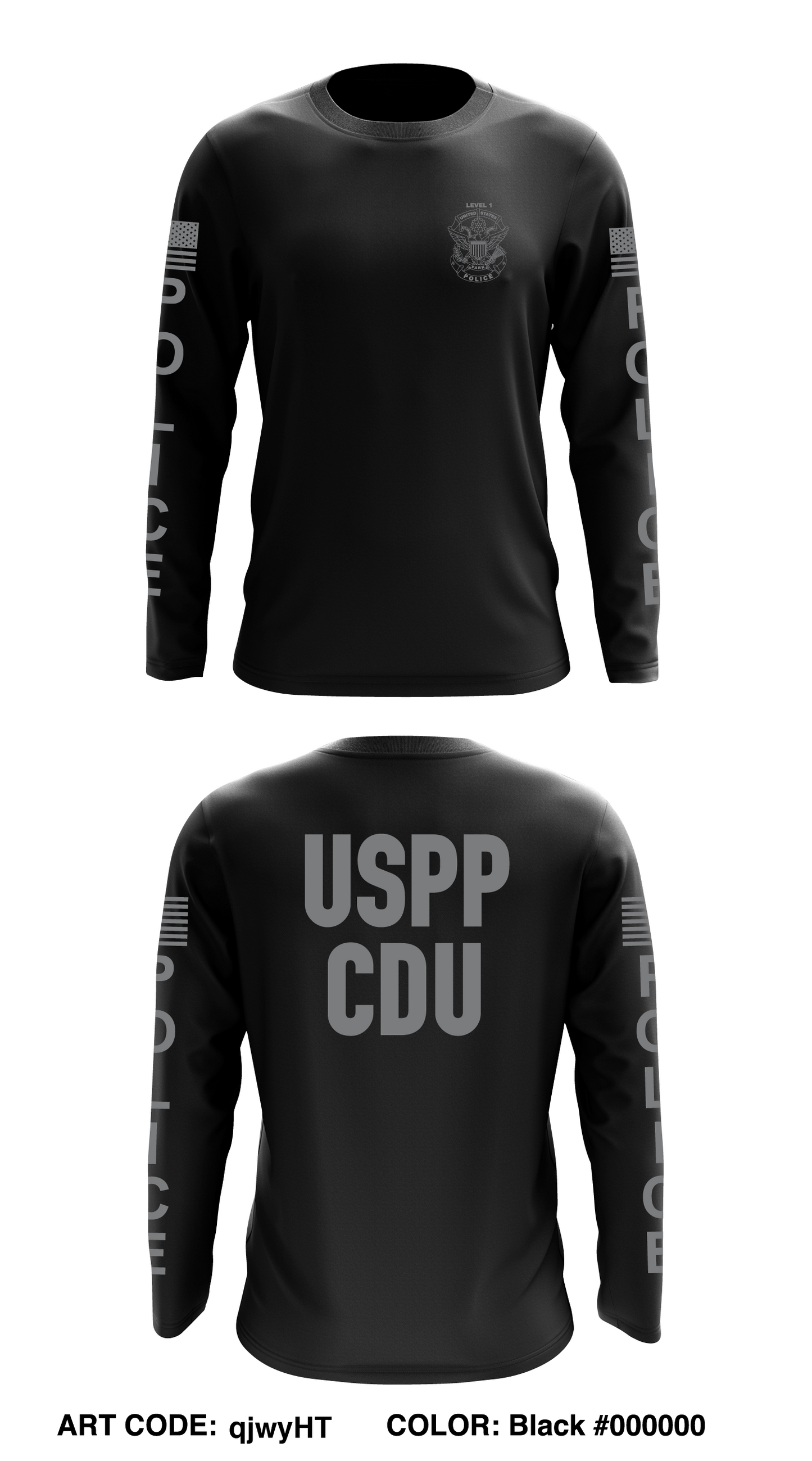 USPP CDU Store 1 Core Men's LS Performance Tee - qjwyHT