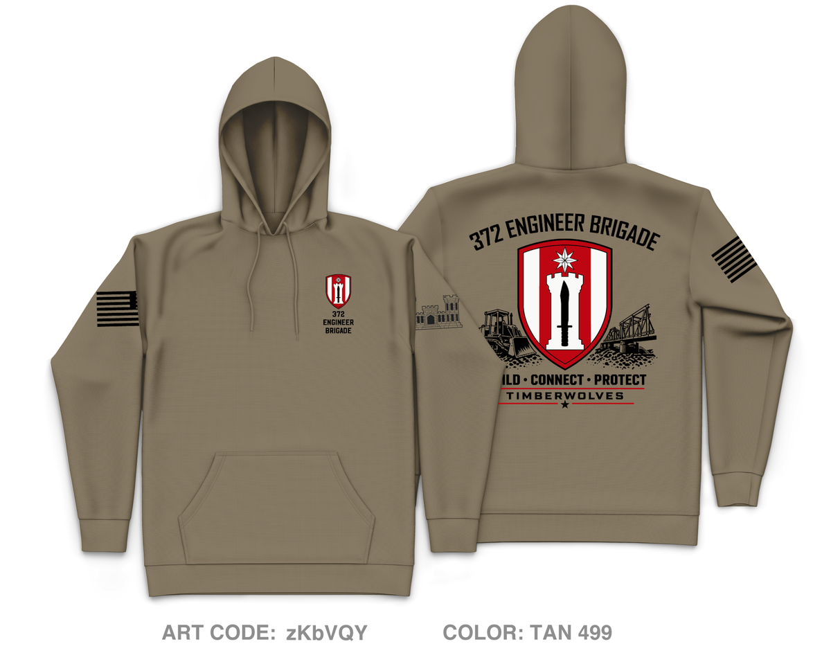 372nd EN BDE Core Men's Hooded Performance Sweatshirt - zKbVQY