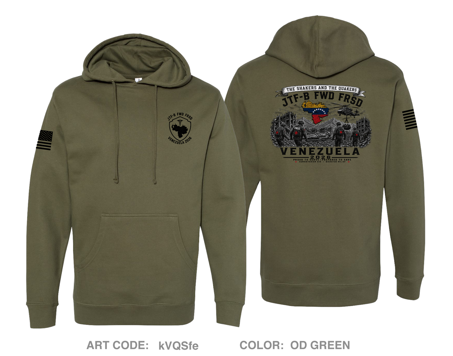 JTFB FRSD Venezuela Comfort Unisex Hooded Sweatshirt - kVQSfe
